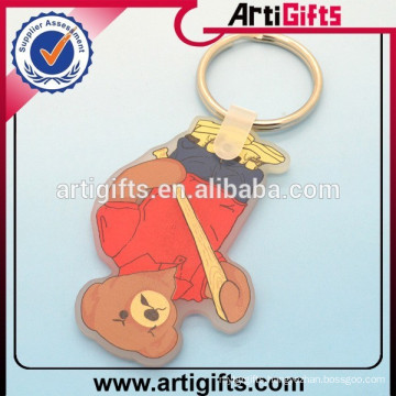 Factory supply plastic bear keychain